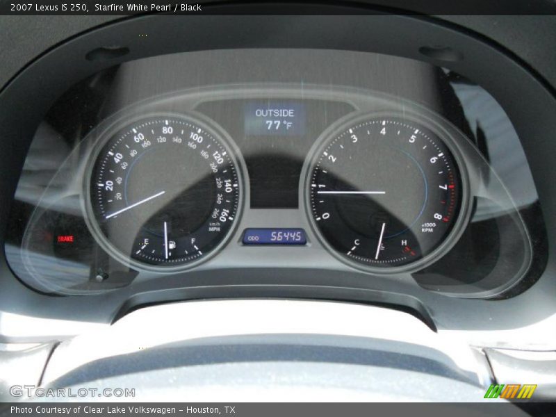 Starfire White Pearl / Black 2007 Lexus IS 250