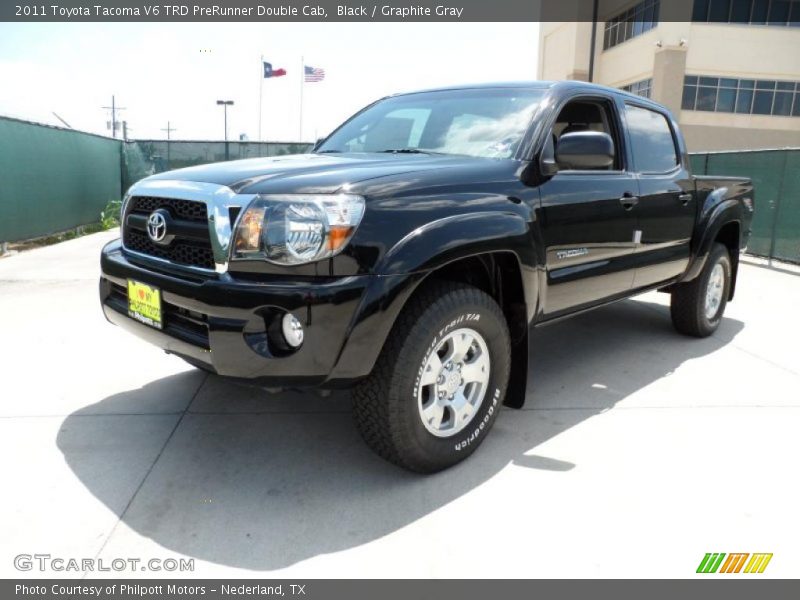 Black / Graphite Gray 2011 Toyota Tacoma V6 TRD PreRunner Double Cab