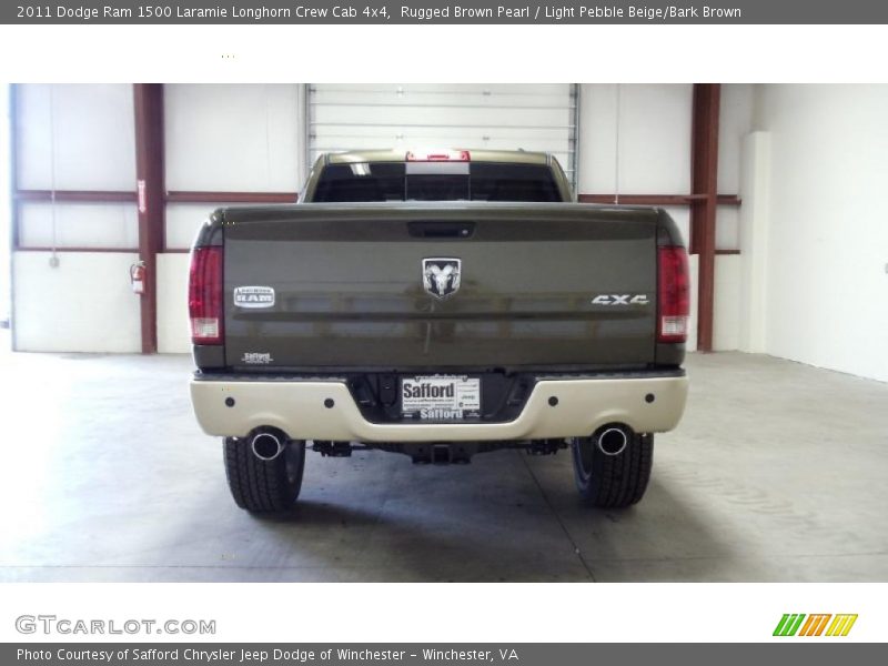 Rugged Brown Pearl / Light Pebble Beige/Bark Brown 2011 Dodge Ram 1500 Laramie Longhorn Crew Cab 4x4