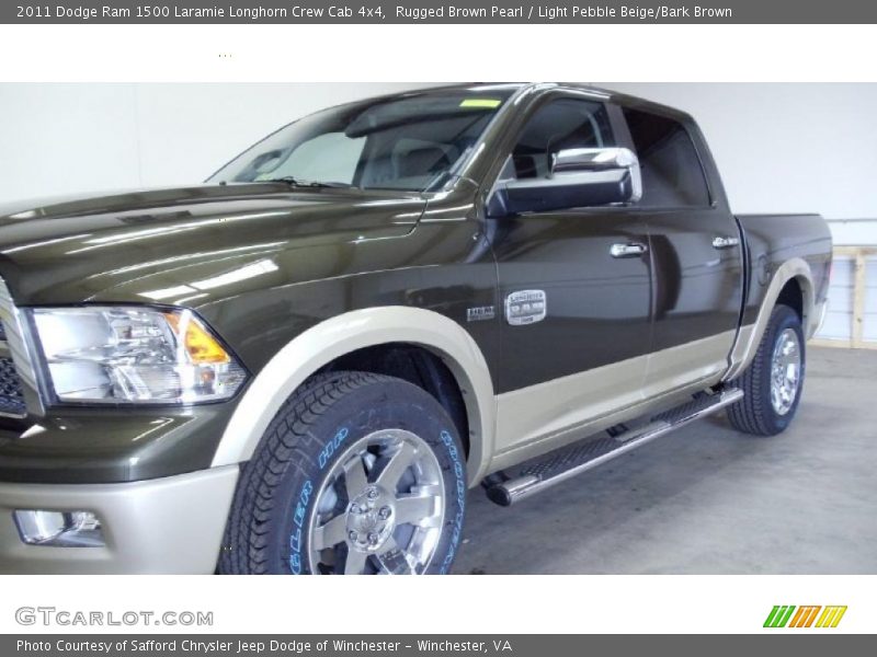 Rugged Brown Pearl / Light Pebble Beige/Bark Brown 2011 Dodge Ram 1500 Laramie Longhorn Crew Cab 4x4