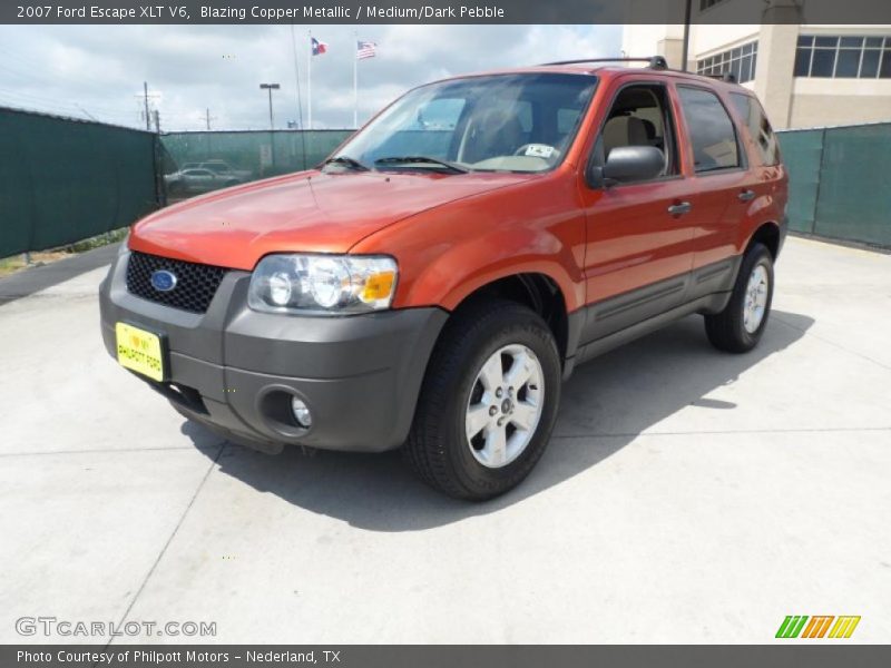 Blazing Copper Metallic / Medium/Dark Pebble 2007 Ford Escape XLT V6