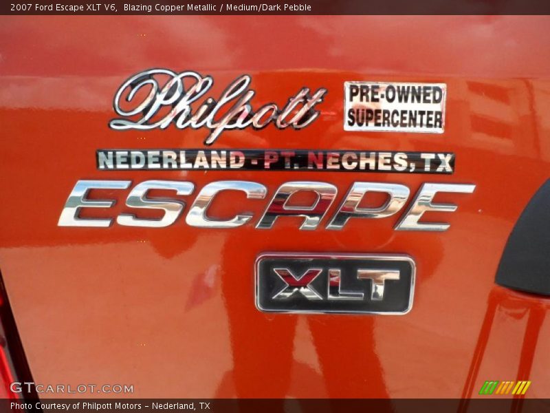 Blazing Copper Metallic / Medium/Dark Pebble 2007 Ford Escape XLT V6