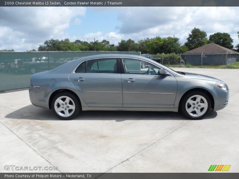 Golden Pewter Metallic / Titanium 2009 Chevrolet Malibu LS Sedan