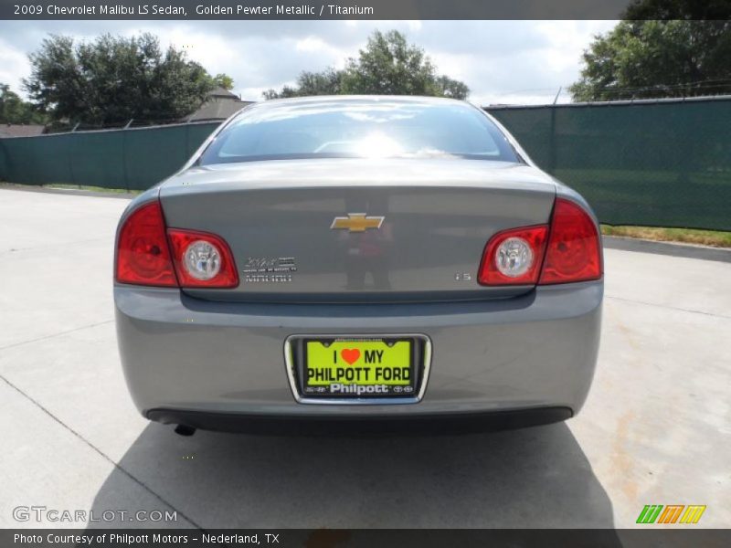 Golden Pewter Metallic / Titanium 2009 Chevrolet Malibu LS Sedan