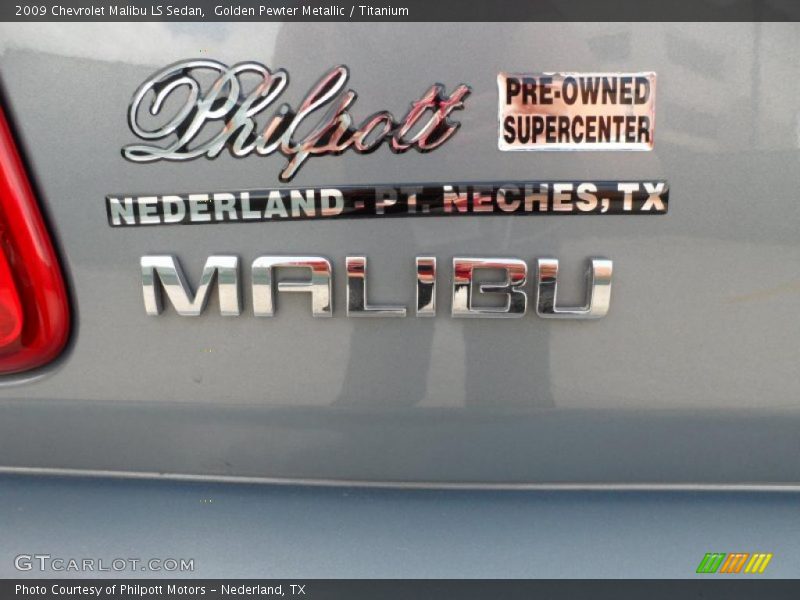 Golden Pewter Metallic / Titanium 2009 Chevrolet Malibu LS Sedan