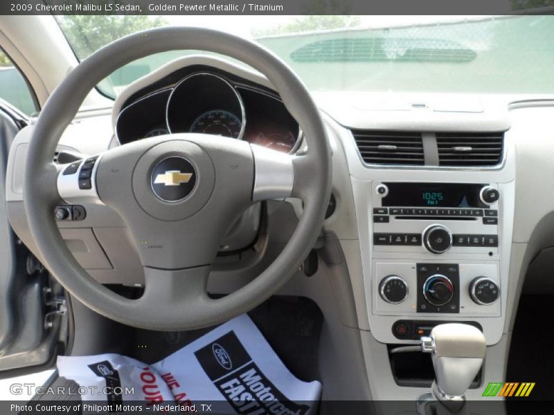 Golden Pewter Metallic / Titanium 2009 Chevrolet Malibu LS Sedan