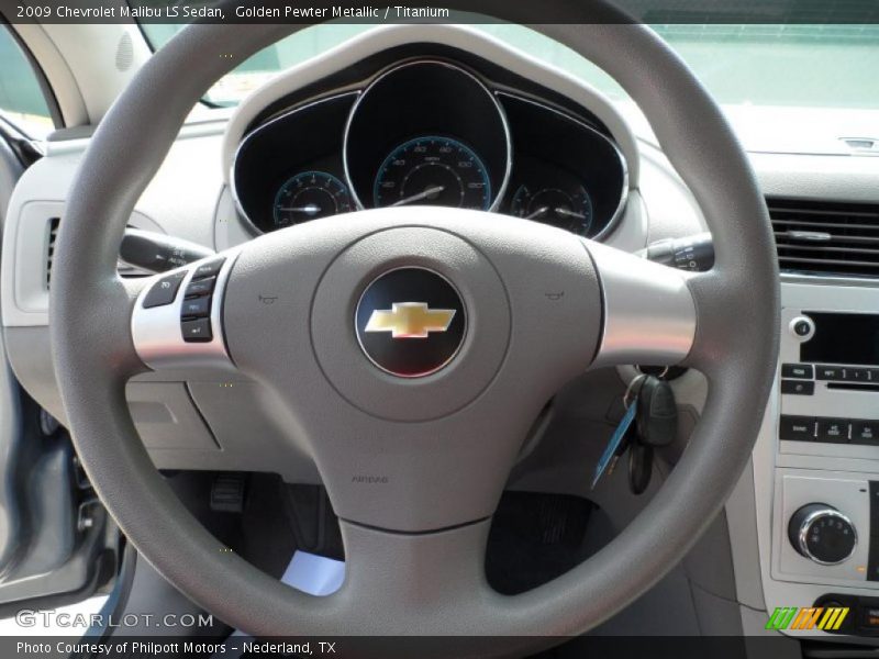 Golden Pewter Metallic / Titanium 2009 Chevrolet Malibu LS Sedan