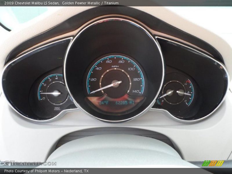 Golden Pewter Metallic / Titanium 2009 Chevrolet Malibu LS Sedan