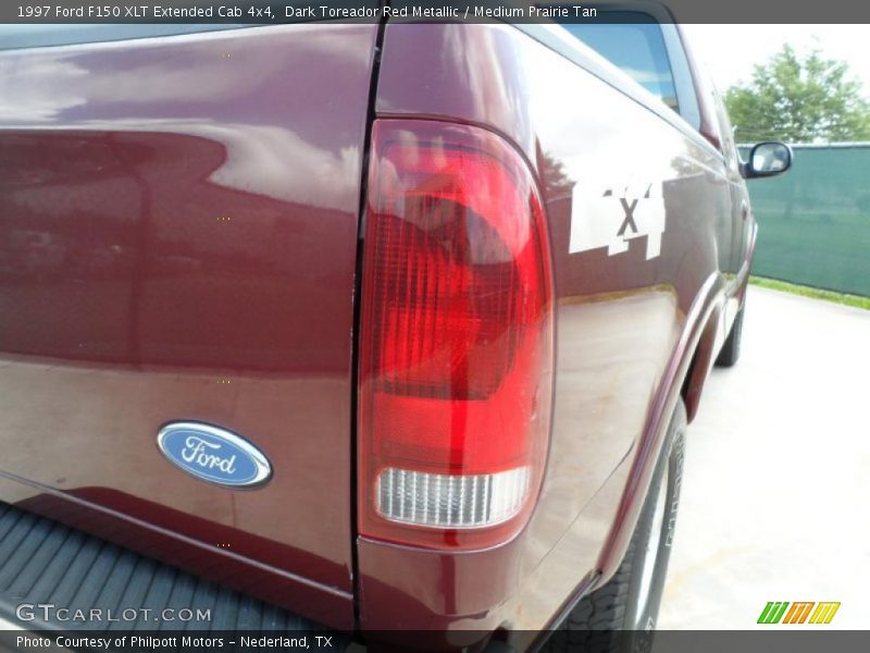 Dark Toreador Red Metallic / Medium Prairie Tan 1997 Ford F150 XLT Extended Cab 4x4