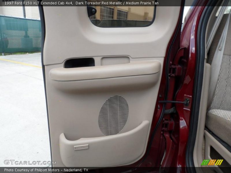Dark Toreador Red Metallic / Medium Prairie Tan 1997 Ford F150 XLT Extended Cab 4x4