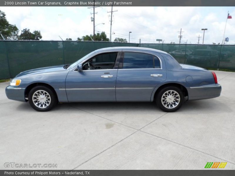 Graphite Blue Metallic / Light Parchment 2000 Lincoln Town Car Signature