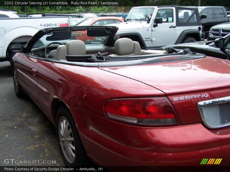 Ruby Red Pearl / Sandstone 2002 Chrysler Sebring LXi Convertible