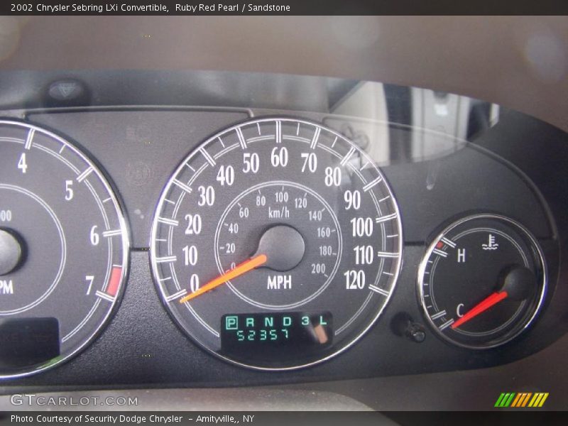 Ruby Red Pearl / Sandstone 2002 Chrysler Sebring LXi Convertible