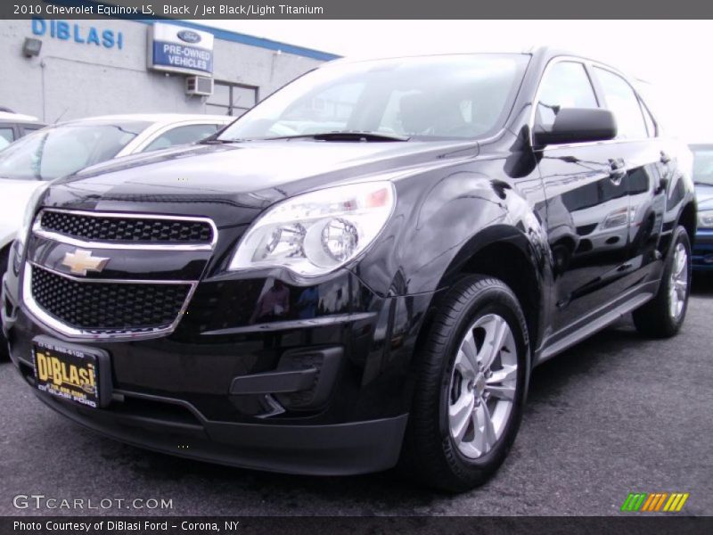 Black / Jet Black/Light Titanium 2010 Chevrolet Equinox LS