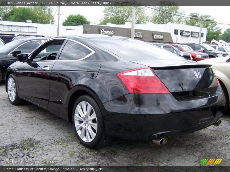 Crystal Black Pearl / Black 2009 Honda Accord EX-L V6 Coupe