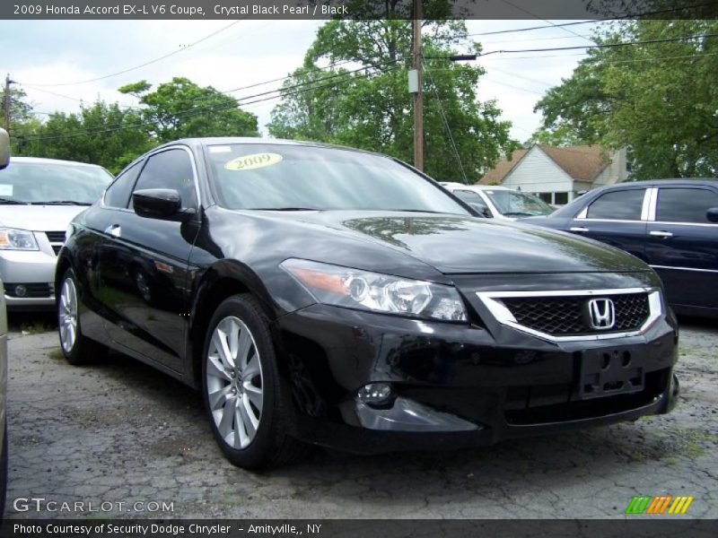 Crystal Black Pearl / Black 2009 Honda Accord EX-L V6 Coupe