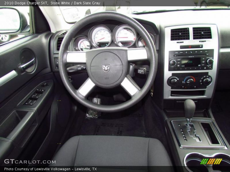Stone White / Dark Slate Gray 2010 Dodge Charger SXT