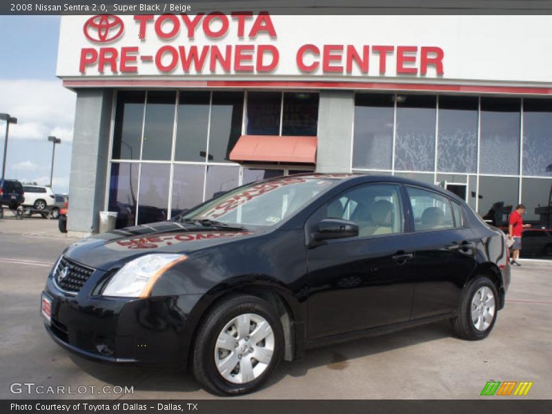 Super Black / Beige 2008 Nissan Sentra 2.0