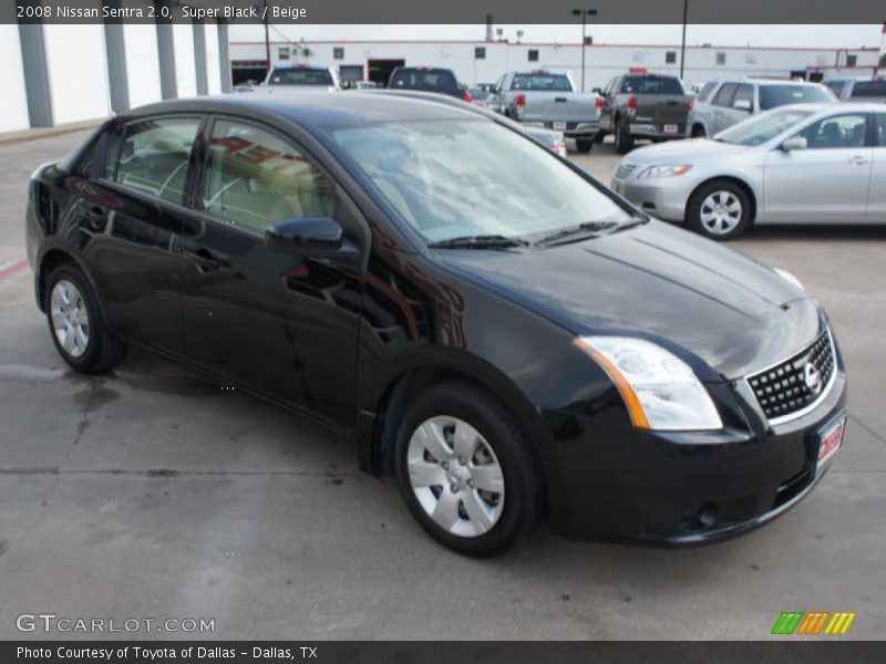 Super Black / Beige 2008 Nissan Sentra 2.0