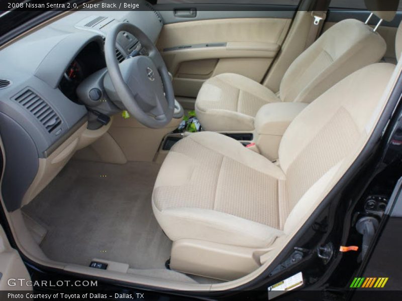 Super Black / Beige 2008 Nissan Sentra 2.0