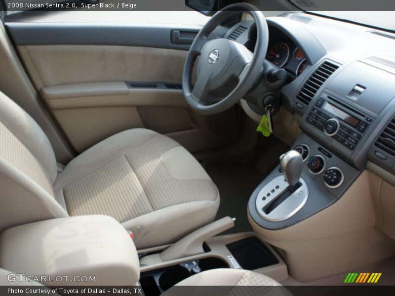 Super Black / Beige 2008 Nissan Sentra 2.0