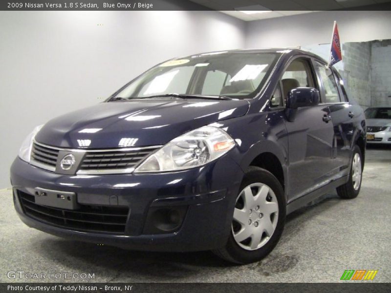 Blue Onyx / Beige 2009 Nissan Versa 1.8 S Sedan