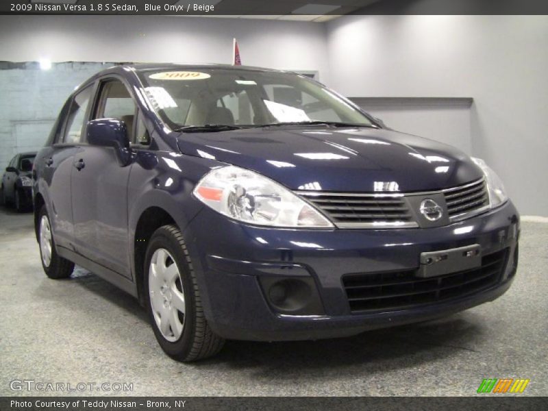 Blue Onyx / Beige 2009 Nissan Versa 1.8 S Sedan