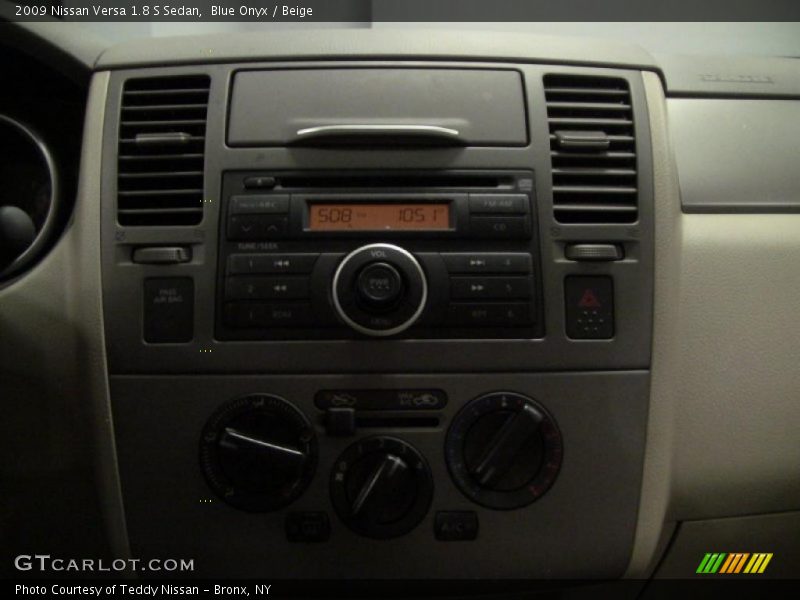 Blue Onyx / Beige 2009 Nissan Versa 1.8 S Sedan