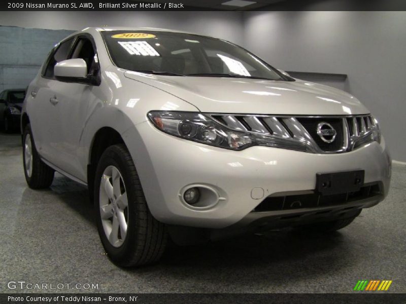 Brilliant Silver Metallic / Black 2009 Nissan Murano SL AWD