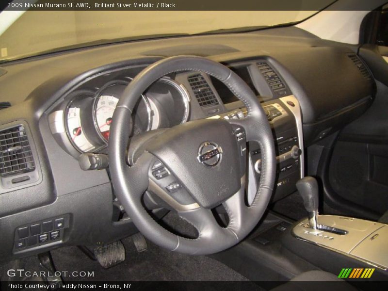 Brilliant Silver Metallic / Black 2009 Nissan Murano SL AWD