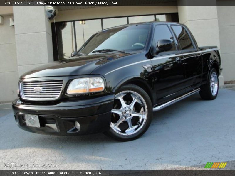 Black / Black/Silver 2003 Ford F150 Harley-Davidson SuperCrew