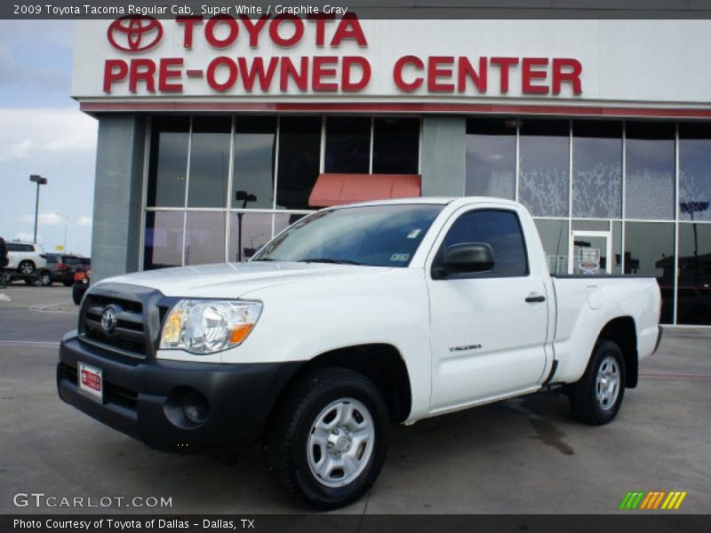 Super White / Graphite Gray 2009 Toyota Tacoma Regular Cab