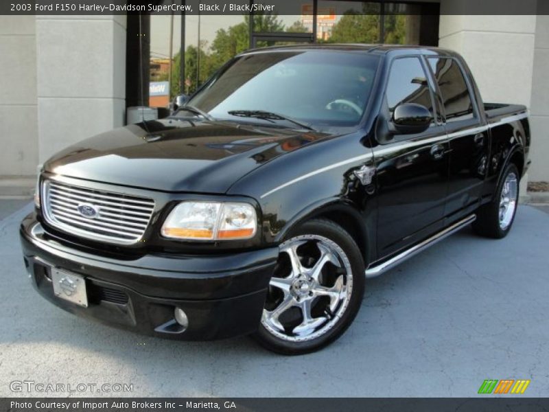 Black / Black/Silver 2003 Ford F150 Harley-Davidson SuperCrew