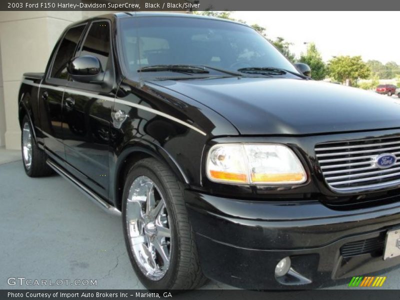 Black / Black/Silver 2003 Ford F150 Harley-Davidson SuperCrew