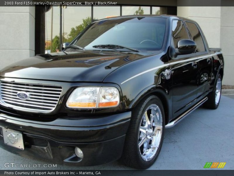 Black / Black/Silver 2003 Ford F150 Harley-Davidson SuperCrew