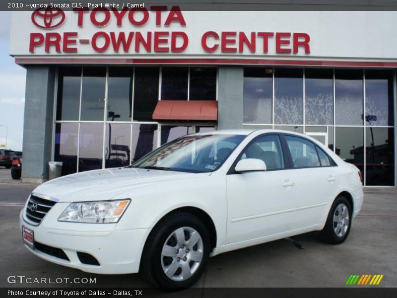 Pearl White / Camel 2010 Hyundai Sonata GLS