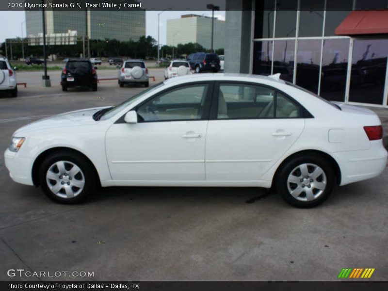 Pearl White / Camel 2010 Hyundai Sonata GLS