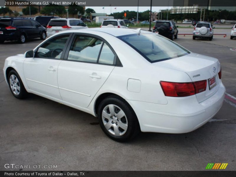 Pearl White / Camel 2010 Hyundai Sonata GLS