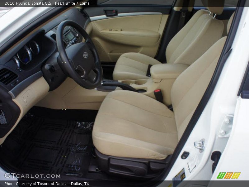 Pearl White / Camel 2010 Hyundai Sonata GLS