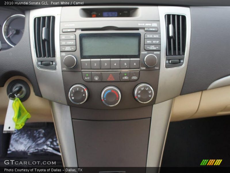 Pearl White / Camel 2010 Hyundai Sonata GLS