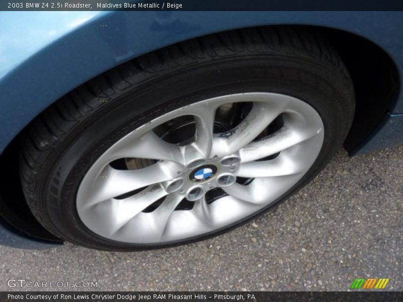 Maldives Blue Metallic / Beige 2003 BMW Z4 2.5i Roadster