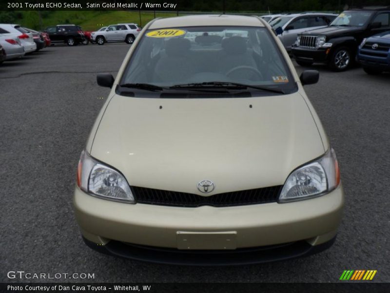 Satin Gold Metallic / Warm Gray 2001 Toyota ECHO Sedan