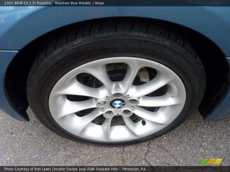 Maldives Blue Metallic / Beige 2003 BMW Z4 2.5i Roadster