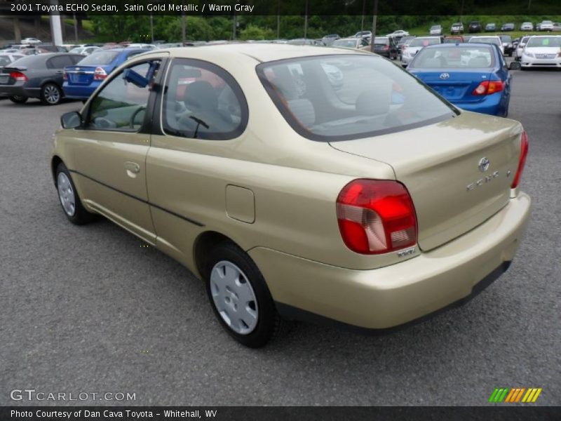 Satin Gold Metallic / Warm Gray 2001 Toyota ECHO Sedan