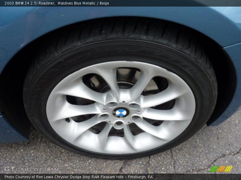 Maldives Blue Metallic / Beige 2003 BMW Z4 2.5i Roadster