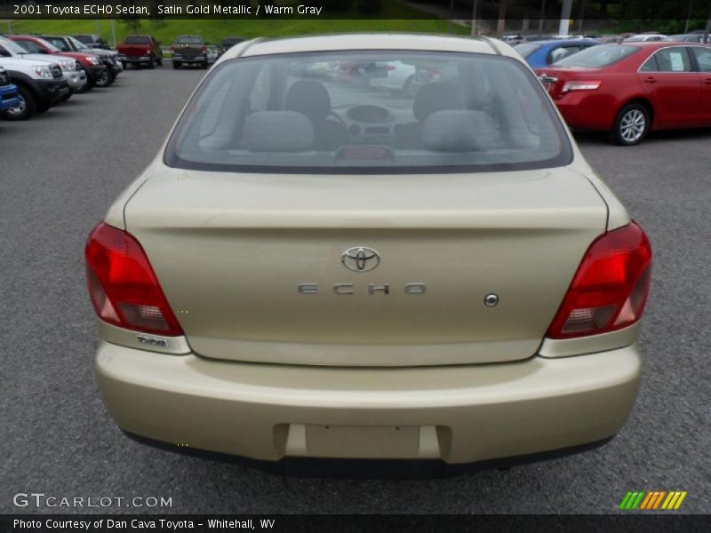 Satin Gold Metallic / Warm Gray 2001 Toyota ECHO Sedan