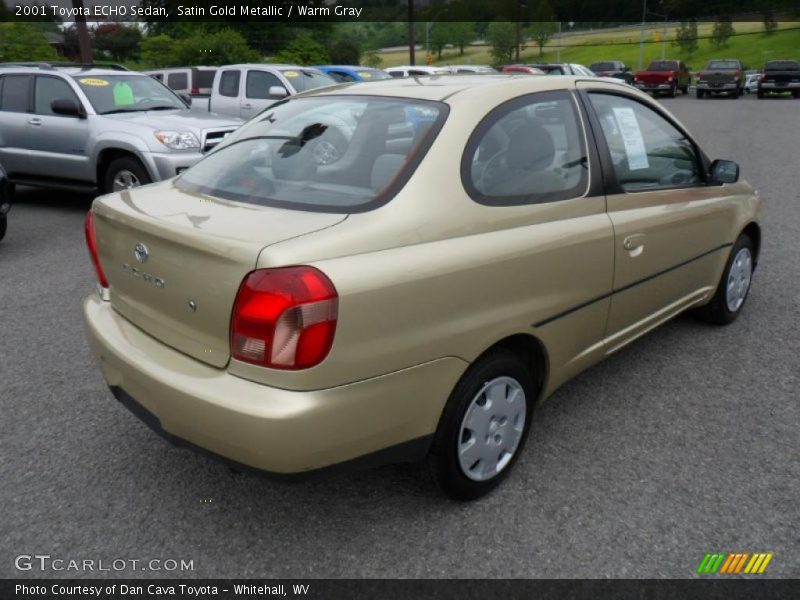 Satin Gold Metallic / Warm Gray 2001 Toyota ECHO Sedan