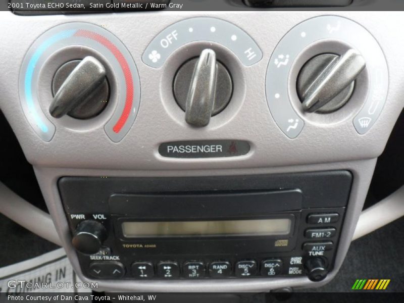 Controls of 2001 ECHO Sedan