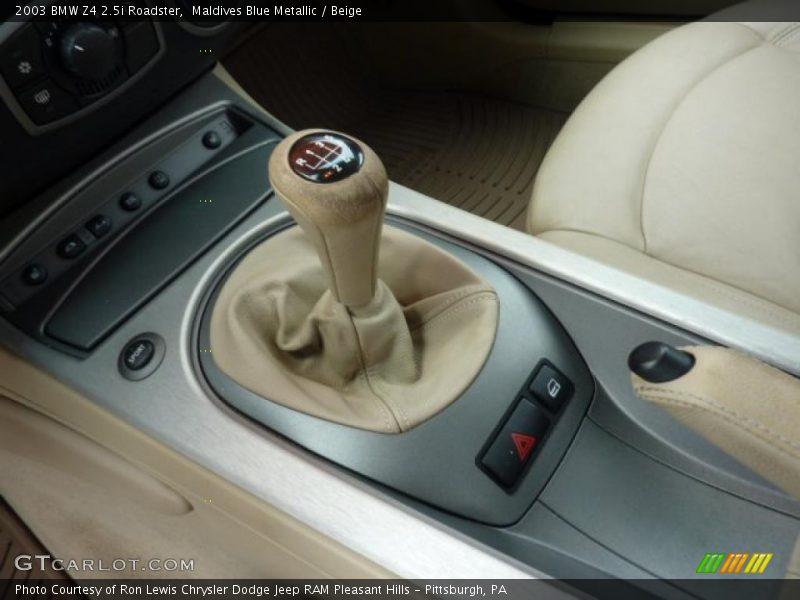 Maldives Blue Metallic / Beige 2003 BMW Z4 2.5i Roadster