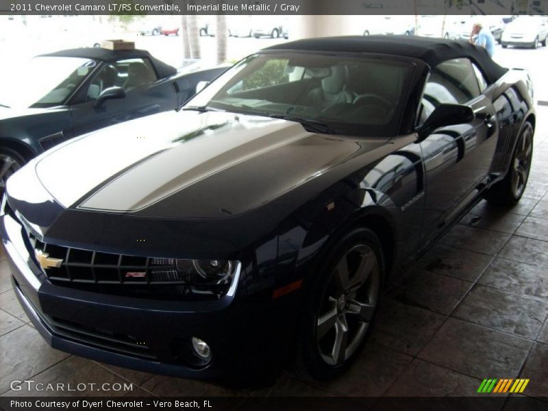 Imperial Blue Metallic / Gray 2011 Chevrolet Camaro LT/RS Convertible
